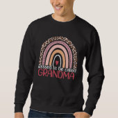 Gesegnet, Oma Rainbow Leopard Mama genannt zu werd Sweatshirt (Vorderseite)