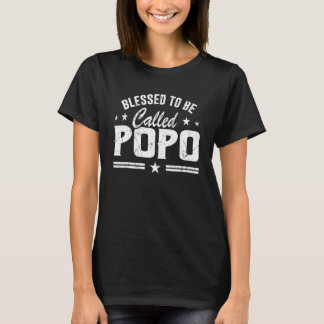Gesegnet, Popo genannt zu werden Vatertagsgeschenk T-Shirt
