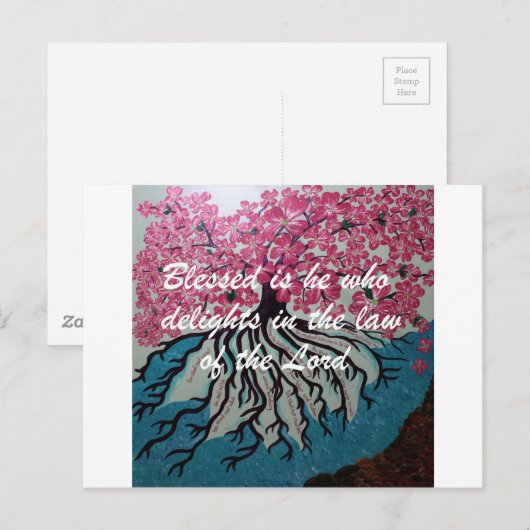 gesegnet postkarte (Vorne/Hinten)