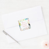 gesegnet quadratischer aufkleber (Umschlag)