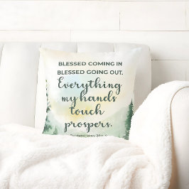 Gesegnet, rein und raus zu kommen, grüne Wasserfar Kissen