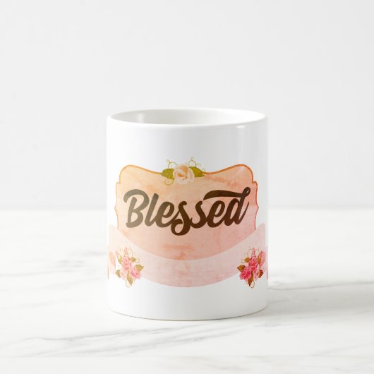 Gesegnet - Rose Kaffeetasse (Mittel)