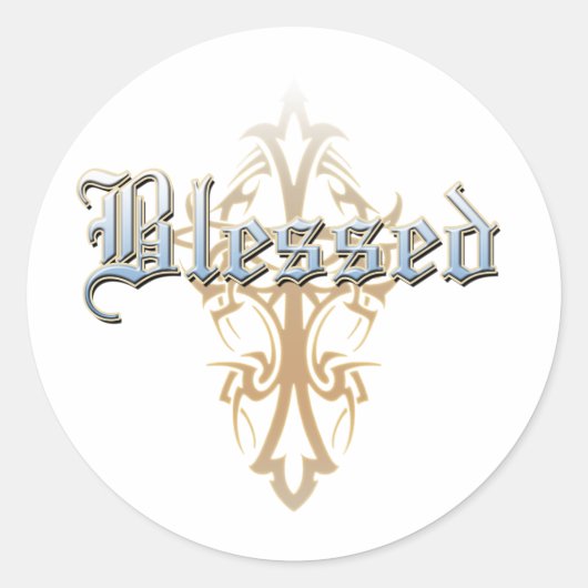 gesegnet runder aufkleber (Vorderseite)