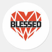 gesegnet runder aufkleber (Vorderseite)