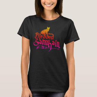 Gesegnet Samhain - KatzenHexen Räume 1a T-Shirt