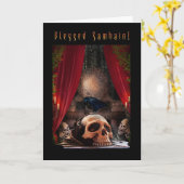 Gesegnet Samhain — Ravens Den Karte (Gelbe Blume)