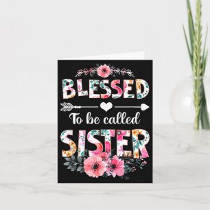 Gesegnet Schwester-Shirt genannt lustige Schwester Karte