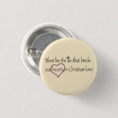 „Gesegnet sei das Band, das bindet“ Christlicher S Button (Vorne & Hinten)