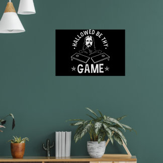 Gesegnet Sei Dein Spiel Christliches Cornhole Jesu Poster