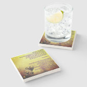 Gesegnet sei der Herr Psalm 28:6-7 Steinuntersetzer (Seitenansicht)