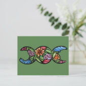 "Gesegnet sei" Dreifache Mondblüte   Postkarte (Stehend Vorderseite)
