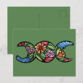"Gesegnet sei" Dreifache Mondblüte   Postkarte (Vorne/Hinten)