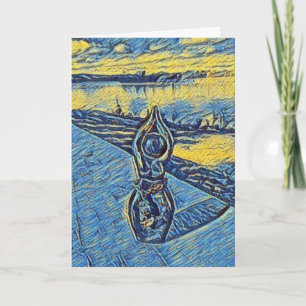 Gesegnet sei Göttin am Fluss Feiertagskarte