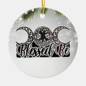 Gesegnet sei keltischer Baum des Lebens Heide Hexe Keramik Ornament (Vorne)