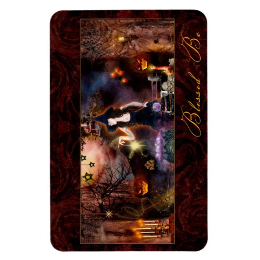 Gesegnet sei Magickal Hexe Flexi Magnet (Vertikal)