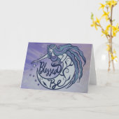 Gesegnet sei Moon Goddess Karte (Gelbe Blume)