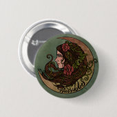 Gesegnet sei Moon Goddess Pagan Art Button (Vorne & Hinten)