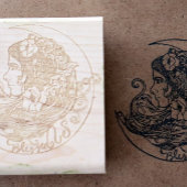 Gesegnet sei Moon Goddess Pagan Art Gummistempel