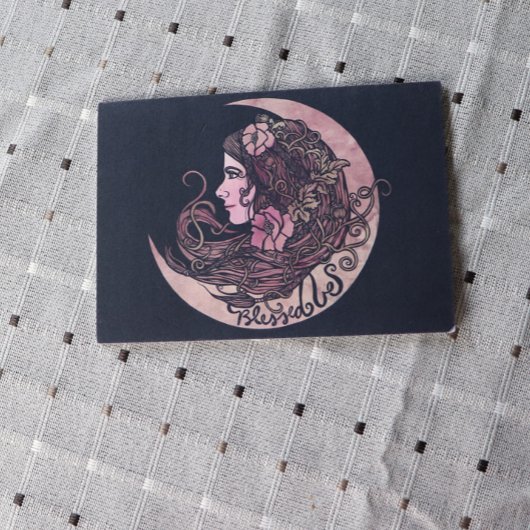 Gesegnet sei Moon Goddess Pagan Art Postkarte