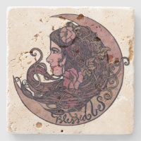Gesegnet sei Moon Goddess Pagan Art