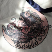 Gesegnet sei Moon Goddess Pagan Art Tragetasche