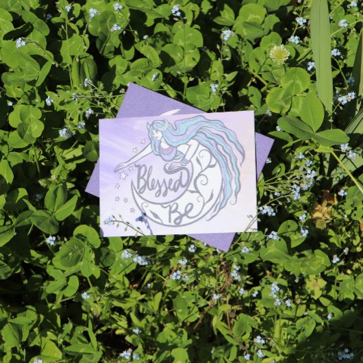 Gesegnet sei Moon Goddess Postkarte