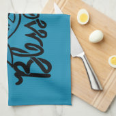 Gesegnet sei Pagan Triple Moon Pentagramm Geschirrtuch (Viertel Falte)