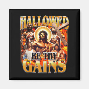 Gesegnet seien deine Gewinne Vintage Lustiger Fitn Magnet