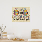 Gesegnet sein alle, die hier Poster eingeben (Küche)