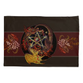 Gesegnet sein Jugendstil Pentagramm Dragon Kissenbezug (Rückseite)