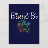 Gesegnet sein mit hübschem Pentagramm Postkarte (Vorderseite)