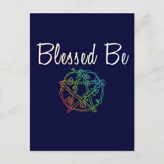 Gesegnet sein mit hübschem Pentagramm Postkarte (Vorderseite)