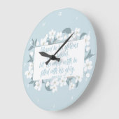 Gesegnet sein Name Psalm 72:19 Christliche Verse Große Wanduhr (Winkel)