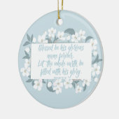 Gesegnet sein Name Psalm Christlich Verse Hübsch Keramik Ornament (Links)