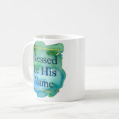 Gesegnet sein Name Schöne Christlich Kaffeetasse (Vorderseite Links)