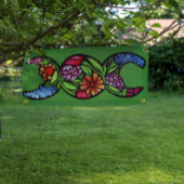 "Gesegnet sein" Triple Moon Bloom Banner