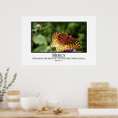 Gesegnet sind barmherzig poster (Küche)