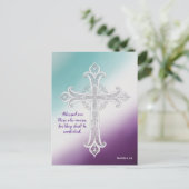 "Gesegnet sind die, die trauern" Matthew 5:4 Postk Postkarte (Stehend Vorderseite)