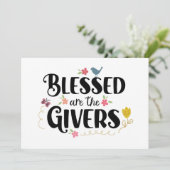 Gesegnet sind die Givers wie Sie - Danke Card Karte (Stehend Vorderseite)