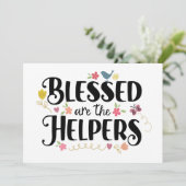 Gesegnet sind die Helfer wie Sie - Dankkarte Karte (Stehend Vorderseite)