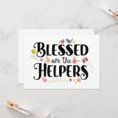 Gesegnet sind die Helfer wie Sie - Dankkarte Karte (Vorderseite/Rückseite Beispiel)