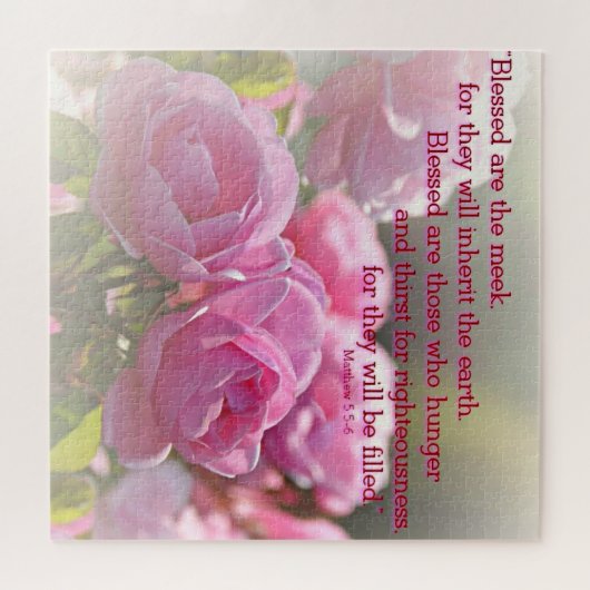 "Gesegnet sind die Meek für sie werden erben..." Puzzle (Horizontal)