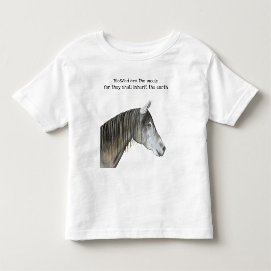 Gesegnet sind die Meek Horse Kleinkind T - Shirt (Vorderseite)