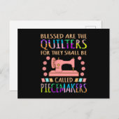 Gesegnet sind die Quilters Quilters Quilting Nähen Postkarte (Vorne/Hinten)