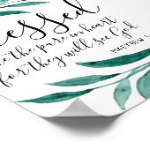 Gesegnet sind die reinen Heart Scripting Print Poster (Ecke)