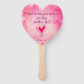 Gesegnet sind die reinen im Herzen - Matthew 5:8 Fächer (Vorderseite)