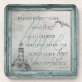 Gesegnet sind diejenigen, die Cork Untersetzer Set (Vorderseite)