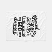 Gesegnet sind diejenigen, die das Wort Gottes höre Fleecedecke (Vorderseite (Horizontal))