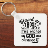 Gesegnet sind diejenigen, die das Wort Gottes höre Schlüsselanhänger (Vorderseite)