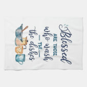 Gesegnet sind diejenigen, die die Geschirr waschen Geschirrtuch (Horizontal)